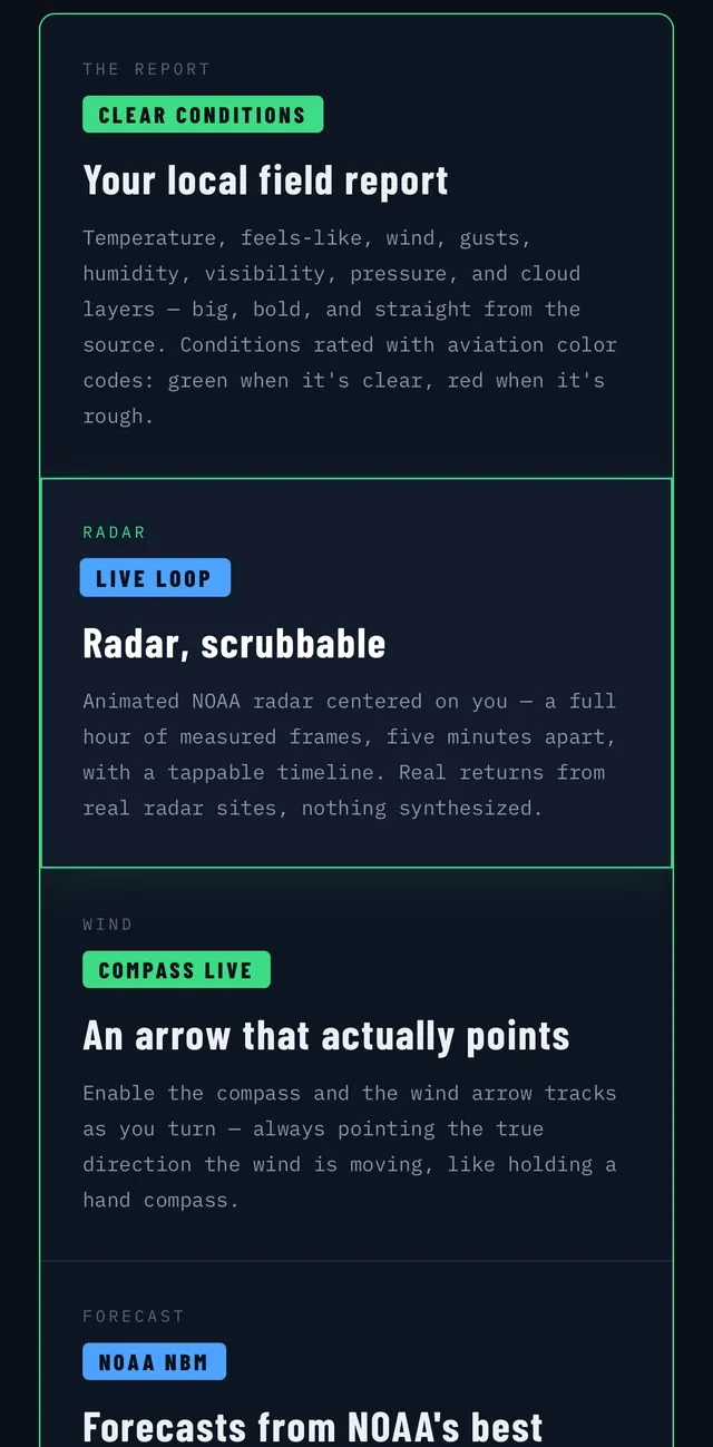 Fat Tail, the site on a phone