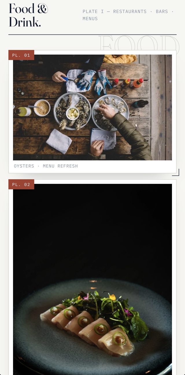 Rhône One commercial photography site on a phone